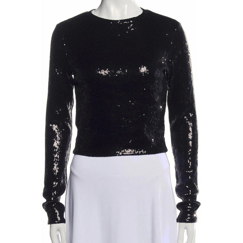 ALICE + OLIVIA  Long Sleeve Crop Top